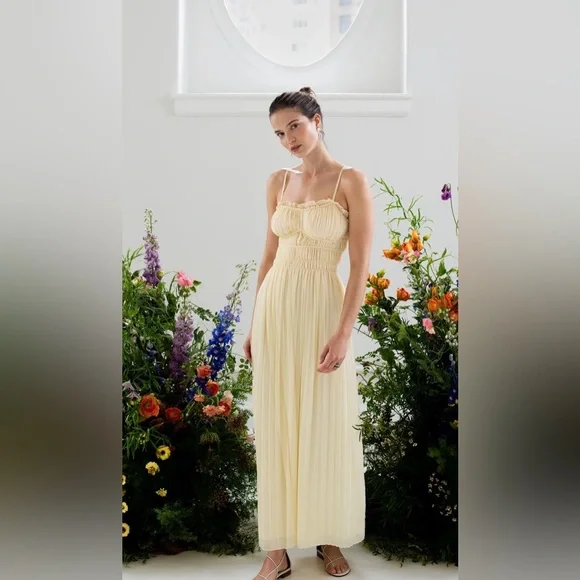FAVORITE DAUGHTER THE BEST DRESSED GUEST DRESS BLONDIE YELLOW SZ S NWT 348$ FAVORITE DAUGHTER THE BEST DRESSED GUEST DRESS BLONDIE YELLOW SZ S NWT 348$